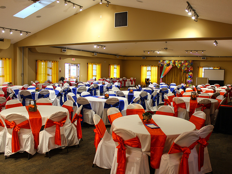 decorated banquet tables